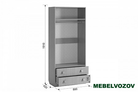 Шкаф комбинированный 2х-створчатый Амели детальное изображение от магазина mebelvozov.ru в Нижнем Новгороде