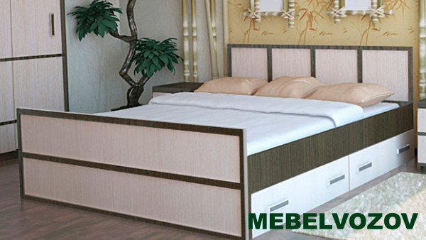 Кровать двуспальная 1,6м"Сакура"  от магазина Мебельвозов в Нижнем Новгороде