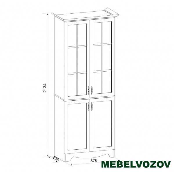 Шкаф комбинированный Латте 24-02 от компании Мебельвозов в Нижнем Новгороде