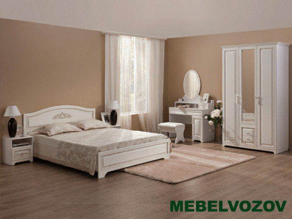 Модульная спальня Белла компоновка 2(Белый/джелато софт) от магазина Мебельвозов в Нижнем Новгороде