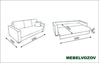 Диван еврокнижка Марк-3 от магазина Мебельвозов в Нижнем Новгороде