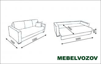 Диван еврокнижка Марк-3 от магазина Мебельвозов в Нижнем Новгороде