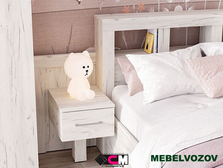 ГРАНД Тумба прикроватная (ДУБ КРАФТ БЕЛЫЙ) от магазина Мебельвозов в Нижнем Новгороде