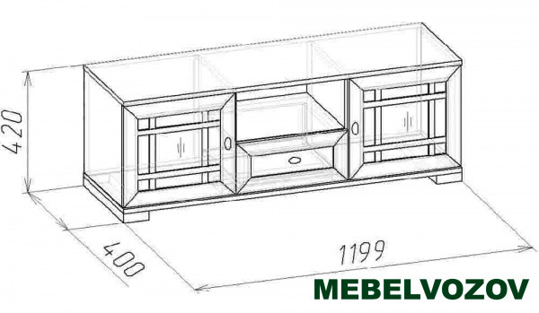 Тумба под ТВ Sherlock 3 Дуб Сонома от интернет магазина Mebelvozov в Нижнем Новгороде