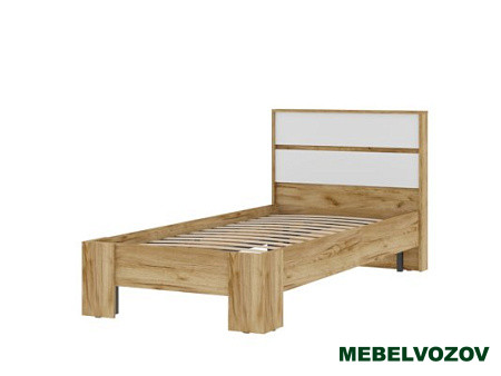 ХЕЛЕН КР 01 Кровать 900 (БЕЛЫЙ/ДУБ КРАФТ ЗОЛОТО) от магазина Мебельвозов в Нижнем Новгороде