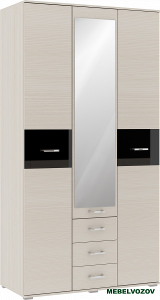 Шкаф 3х-дверный Сити 3 с зеркалом от компании Мебельвозов в Нижнем Новгороде