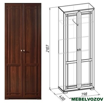 Шкаф распашной Sherlock11 (Орех Шоколадный) от компании Мебельвозов в Нижнем Новгороде