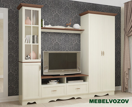 Шкаф двухдверный в гостинную Латте 2 от компании Мебельвозов в Нижнем Новгороде