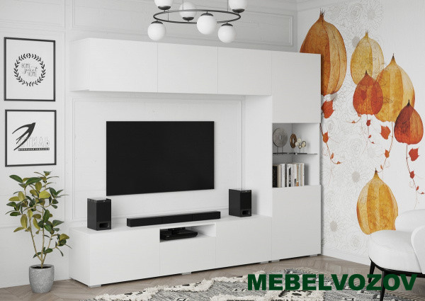 стенфорд нм стенка мдф (белый/белый матовый) от интернет магазина Mebelvozov в Нижнем Новгороде