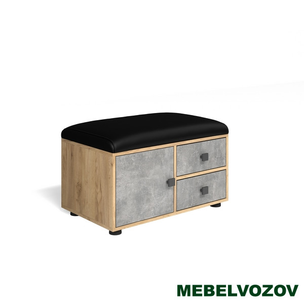 Модульная прихожая "Мини-Лайт" (ателье светлое/дуб золотой крафт) вариант 4 от магазина Мебельвозов в Нижнем Новгороде