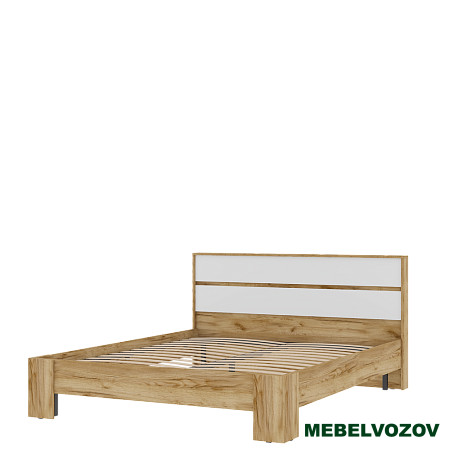 ХЕЛЕН КР 02 Кровать 1400 (БЕЛЫЙ/ДУБ КРАФТ ЗОЛОТО) от магазина Мебельвозов в Нижнем Новгороде