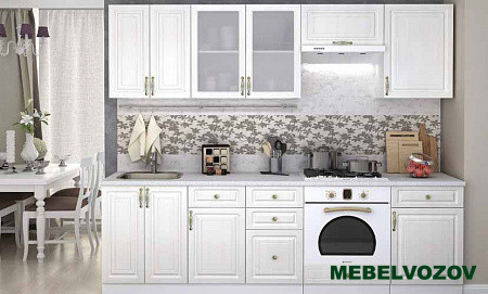 Кухонный гарнитур Юлия 2500 (сандал белый) H=720 от магазина Мебельвозов в Нижнем Новгороде