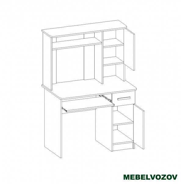 Стол компьютерный Интел-15 (бодега cветлый/бодега темный) - фото от магазина Мебельвозов в Нижнем Новгороде Стол компьютерный Интел-15 (бодега cветлый/бодега темный) от магазина Мебельвозов в Нижнем Новгороде