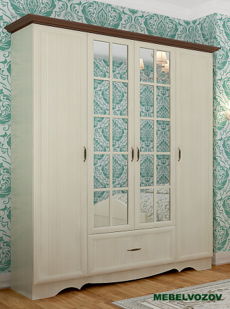 Шкаф четырехдверный в спальню Латте 4 от компании Мебельвозов в Нижнем Новгороде
