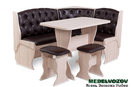 Кухонный уголок Орхидея Люкс ЯСЕНЬ от магазина Мебельвозов в Нижнем Новгороде