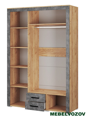 Шкаф для одежды Адель (дуб крафт/ателье) от компании Мебельвозов в Нижнем Новгороде
