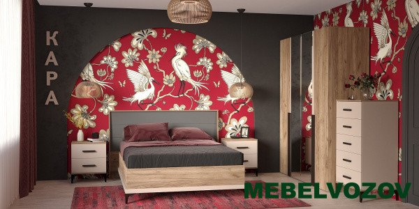 Модульная спальня КАРА. Комплект 2 от магазина Мебельвозов в Нижнем Новгороде