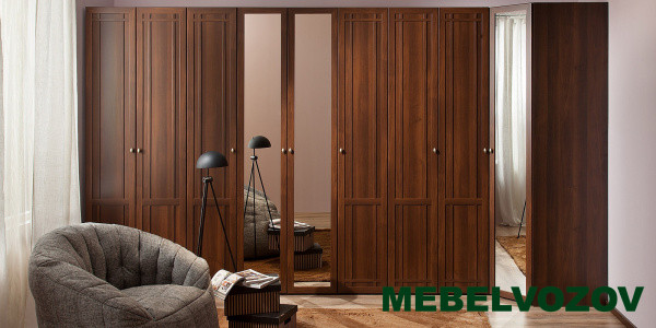 Пенал для белья Sherlock 611 ПРАВЫЙ (Орех Шоколадный) от компании Мебельвозов в Нижнем Новгороде