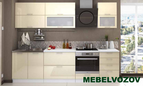 Кухонный гарнитур Ксения 2700 (ваниль) H=720 от магазина Мебельвозов в Нижнем Новгороде