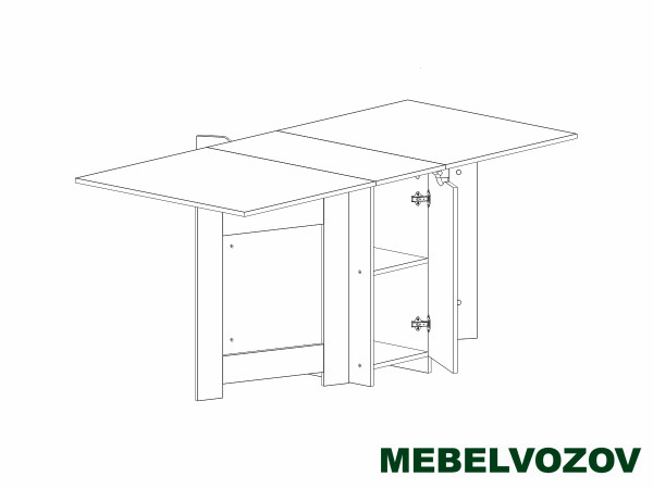 Стол кухонный СТ-02(Ясень шимо светлый/темный) от магазина Мебельвозов в Нижнем Новгороде