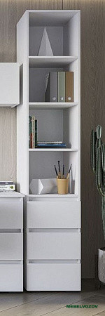 ХЕЛЕН ПН 02 Пенал открытый (БЕЛЫЙ) от компании Мебельвозов в Нижнем Новгороде