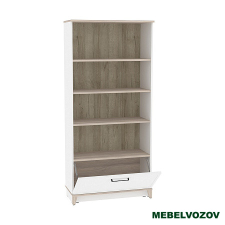 Aurelio 2 (гостиная) Шкаф МЦН (модуль 167), Белый-Блеквуд Сатиновый от компании Мебельвозов в Нижнем Новгороде