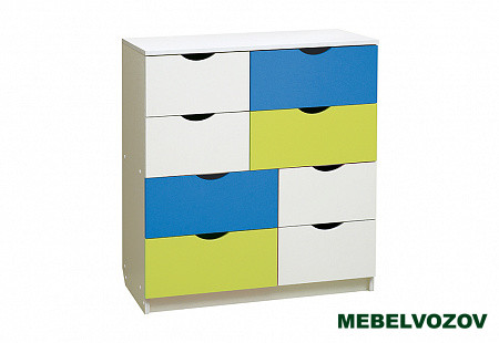 Комод с 8-ю ящиками "Радуга"  детальное изображение от магазина mebelvozov.ru в Нижнем Новгороде