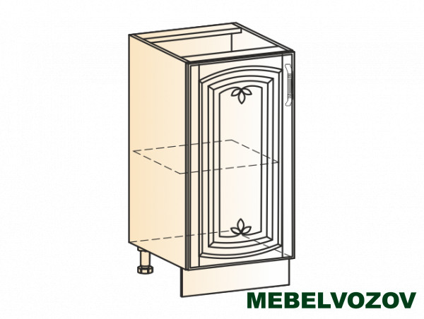 Фото шкаф рабочий l400 (1 дв. гл.) (эмаль) бергамо элемента от сайта Мебельвозов в Нижнем Новгороде