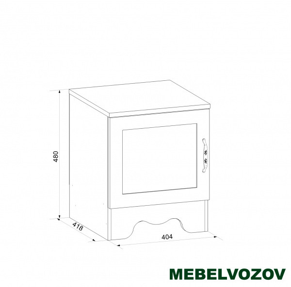 Тумба прикроватная в спальню Латте 67-01 от магазина Мебельвозов в Нижнем Новгороде