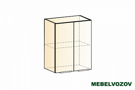 Стоун шкаф навесной L600 H720 2 дв.гл. фото от Мебельвозов в Нижнем Новгороде