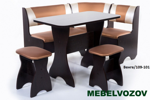 Кухонный уголок "Тюльпан" Венге/109-101 от магазина Мебельвозов в Нижнем Новгороде