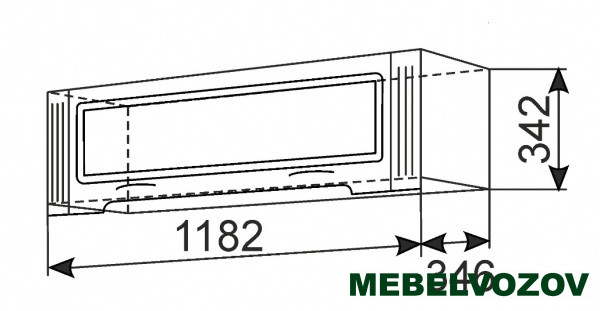 Шкаф навесной «Виктория» 36  от компании Мебельвозов в Нижнем Новгороде