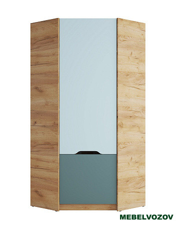RICH Шкаф ШК-003 угловой (Мята/голубой) детальное изображение от магазина mebelvozov.ru в Нижнем Новгороде