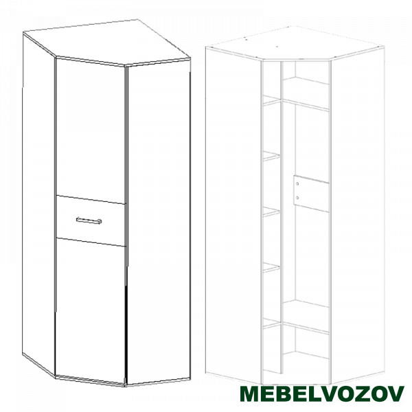 Шкаф угловой Сити 5  от компании Мебельвозов в Нижнем Новгороде