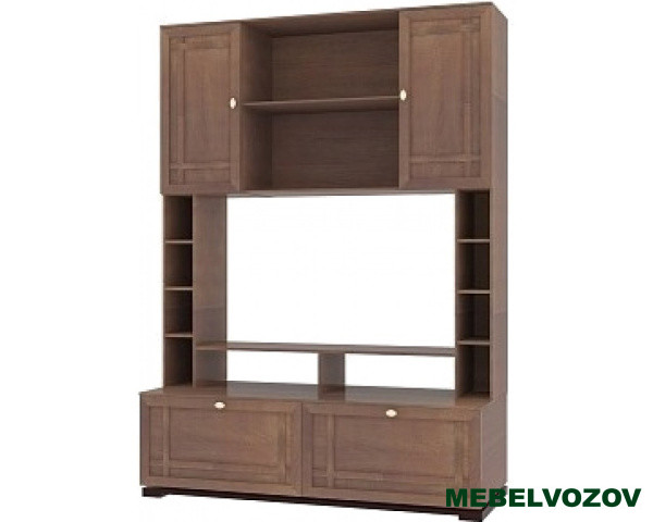 Стенка в гостиную Sherlock 1 Шкаф Орех шоколадный МЦН от интернет магазина Mebelvozov в Нижнем Новгороде
