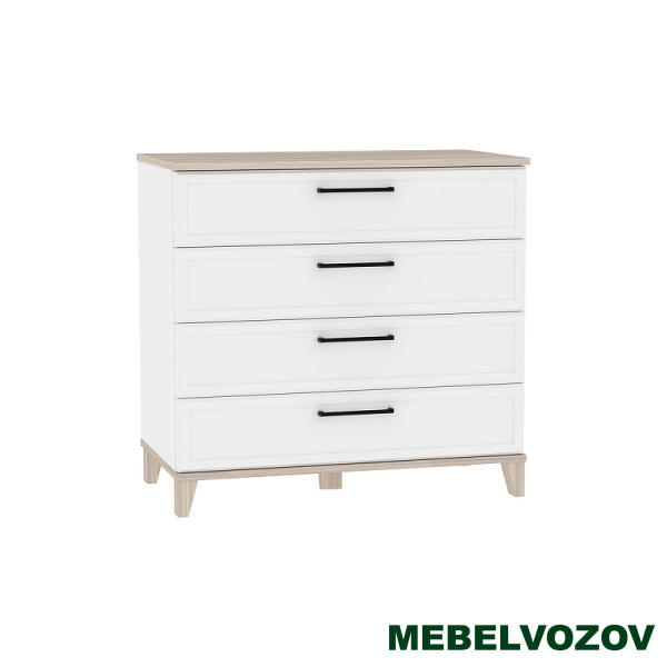 Aurelio 6 (гостиная) Комод (модуль 174), Белый-Блеквуд Сатиновый от магазина Мебельвозов в Нижнем Новгороде