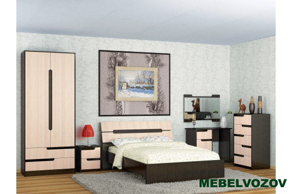 Спальня Гавана (Венге/Дуб Молочный) Комплект 1 от магазина Мебельвозов в Нижнем Новгороде