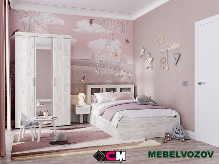 Подростковая мебель Гранд (ДУБ КРАФТ БЕЛЫЙ) Комплект 1 детальное изображение от магазина mebelvozov.ru в Нижнем Новгороде