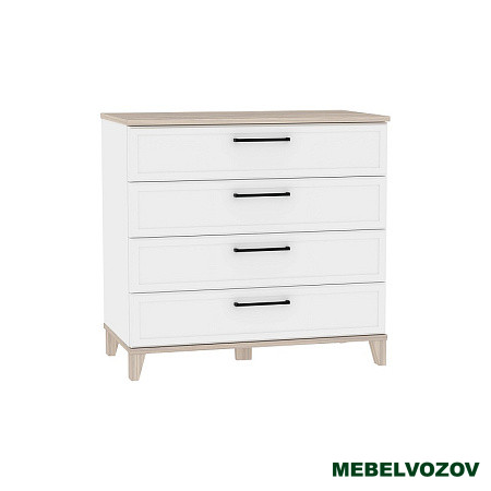 Aurelio 6 (гостиная) Комод (модуль 174), Белый-Блеквуд Сатиновый от магазина Мебельвозов в Нижнем Новгороде