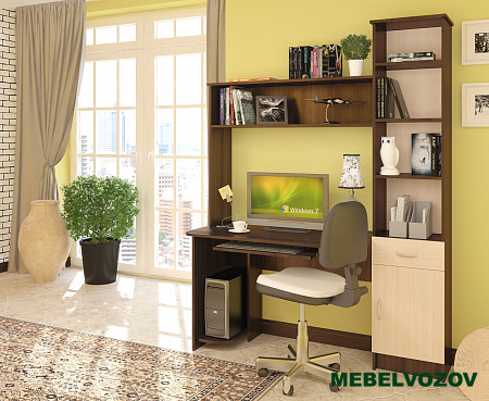 Стол компьютерный Интел-2(Бодега темная/бодега светлая) от магазина Мебельвозов в Нижнем Новгороде