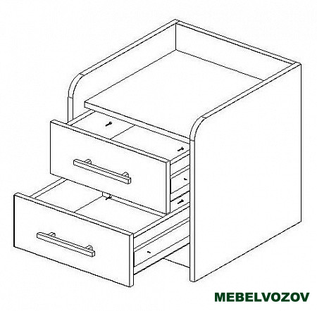 Тумба прикроватная Милос 67-01 от магазина Мебельвозов в Нижнем Новгороде