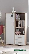 Стеллаж книжный малый Бланка (Фасад белый) детальное изображение от магазина mebelvozov.ru в Нижнем Новгороде