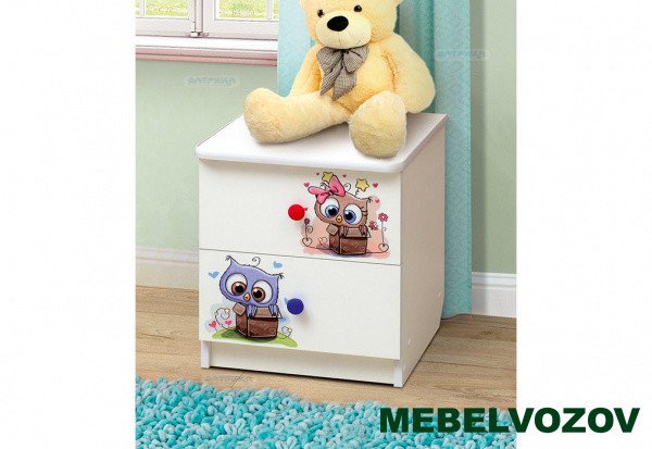 Тумба прикроватная с фотопечатью "Совята"  детальное изображение от магазина mebelvozov.ru в Нижнем Новгороде