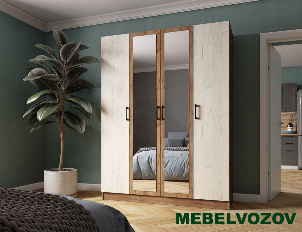 Шкаф Вегас 1600 (дуб крафт табачный/дуб крафт белый) - фото от компании Мебельвозов в Нижнем Новгороде Шкаф Вегас 1600 (дуб крафт табачный/дуб крафт белый) от компании Мебельвозов в Нижнем Новгороде