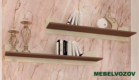 Новая картинка полка в гостинную латте 90-01 фабрики Атлант от Мебельвозов в Нижнем Новгороде