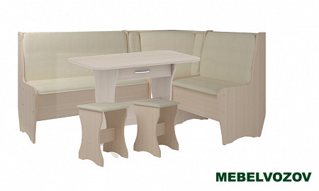 Кухонный уголок Трапези Эна со столом и табуретом 2шт(Анкор светлый) от магазина Мебельвозов в Нижнем Новгороде