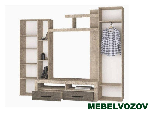 Гостиная Марсель-4 (дуб крафт табачный/дуб крафт белый) от интернет магазина Mebelvozov в Нижнем Новгороде