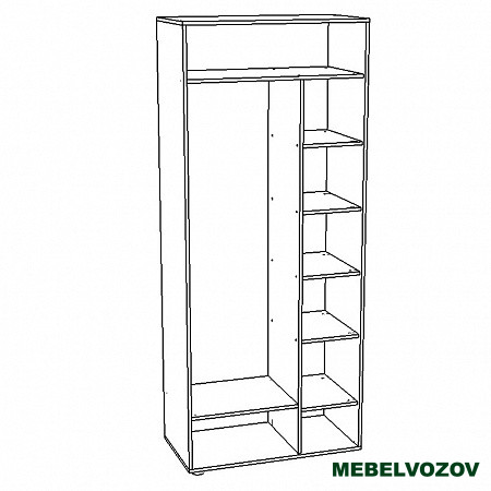 Шкаф Мини-Лайт МЛ-9 (венге/ясень) от компании Мебельвозов в Нижнем Новгороде