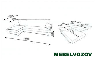 Угловой диван Верона-3 от магазина Мебельвозов в Нижнем Новгороде
