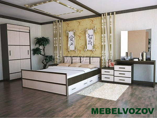 Модульная спальня «Сакура». Компоновка 3 от магазина Мебельвозов в Нижнем Новгороде